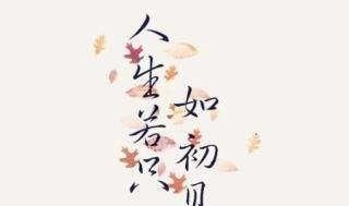 人生若只如初见，何事秋风悲画扇